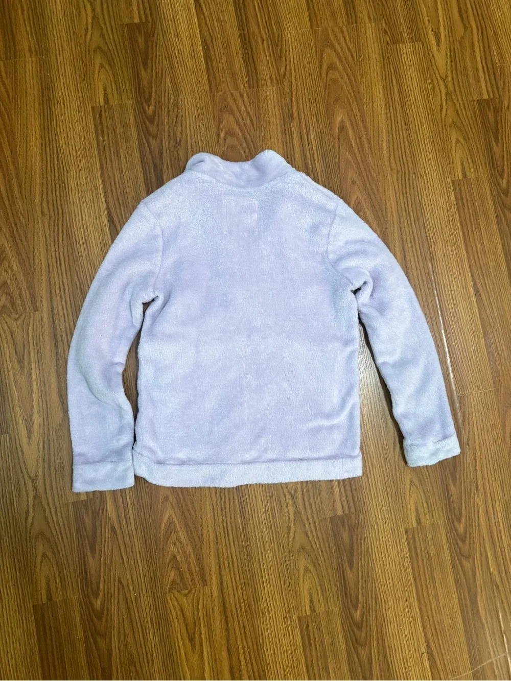 Sonoma Goods for Life lavender quarter-zip faux fur fuzzy soft fleece pullover 7